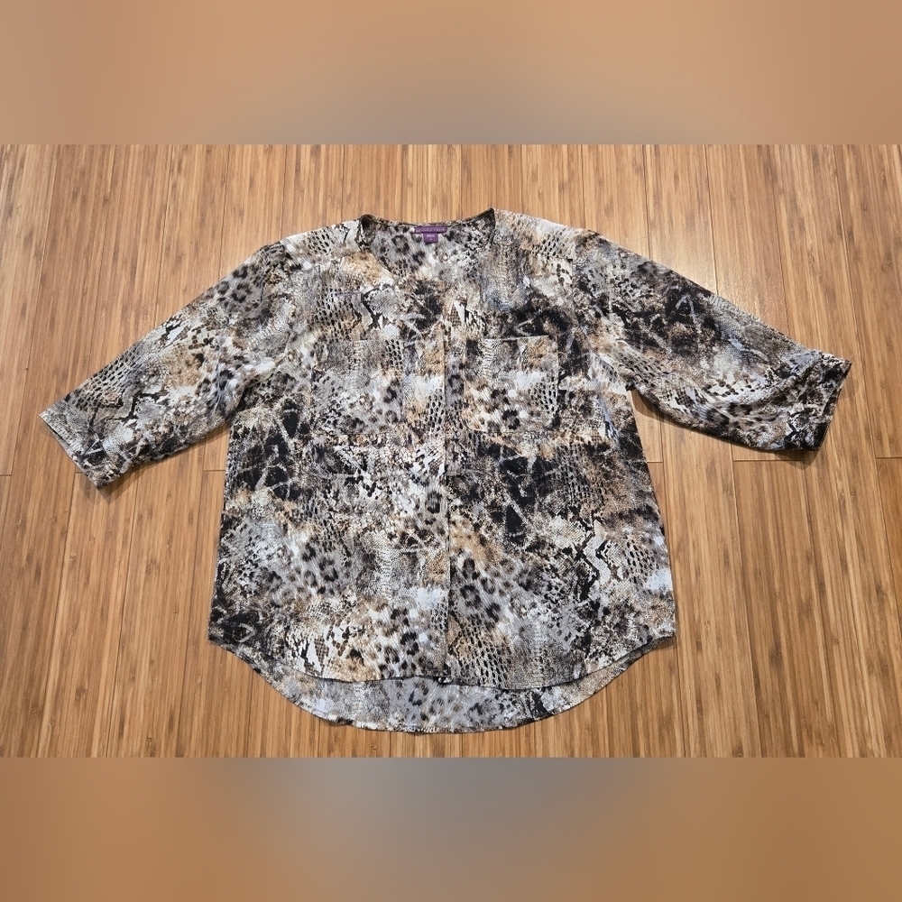 NWOT Beverley Drive Animal Print Blouse